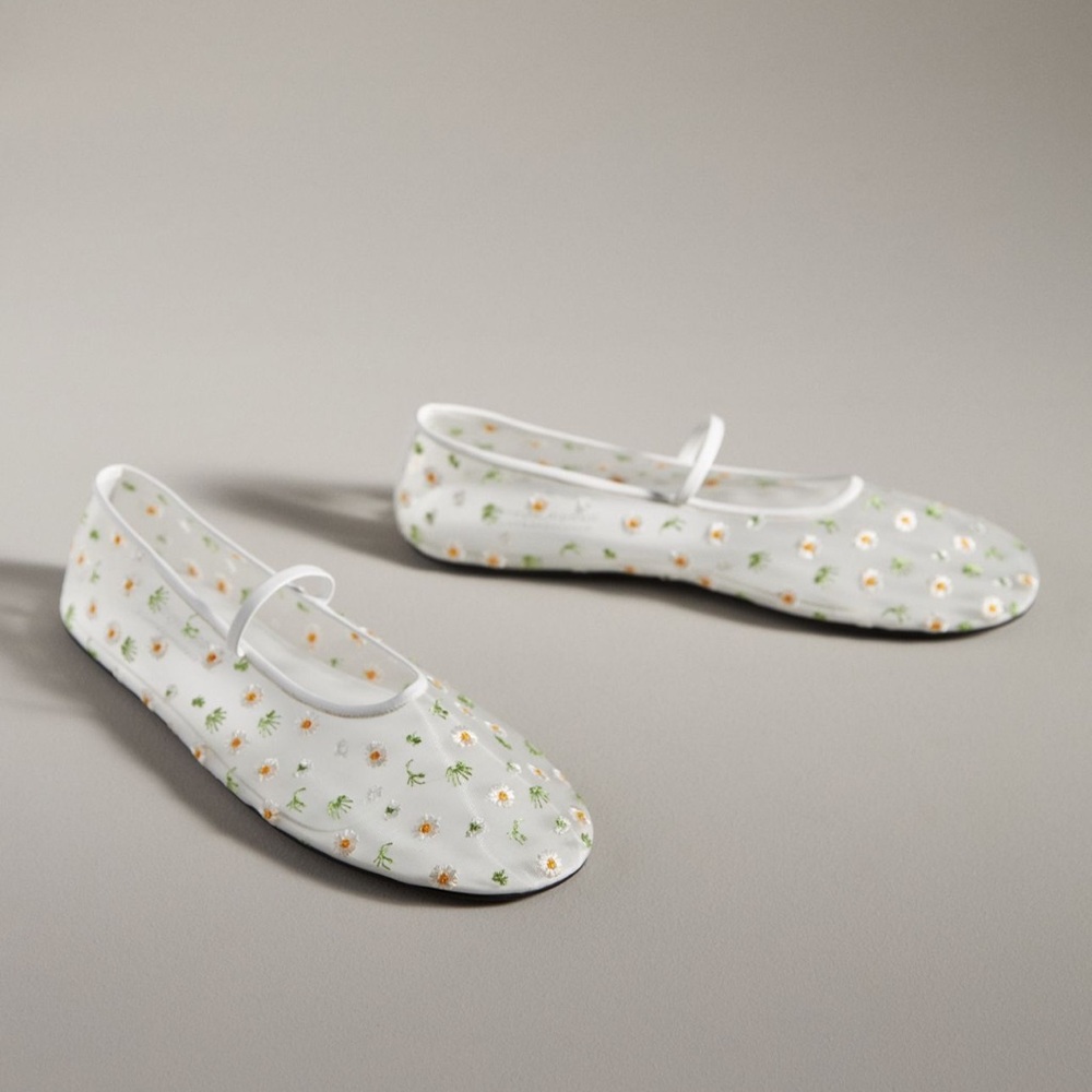 Jeffrey Campbell Floral Mesh Flats